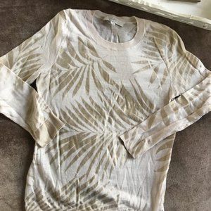 Loft XS Shirt with Gold Palm Leaves